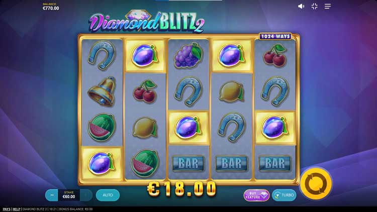 Diamond blitz 2 slot machine gameplay